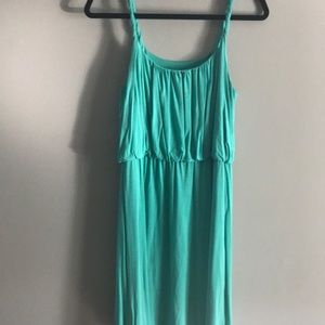 Ann Taylor LOFT Turquoise Dress w/ Twisted Straps